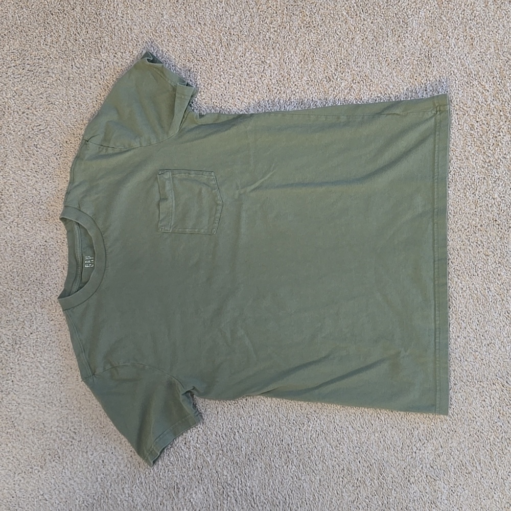 Gap Green Crewneck Pocket T-Shirt Small